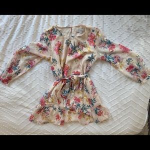 Holliday Champaign color floral dress🎄🕎